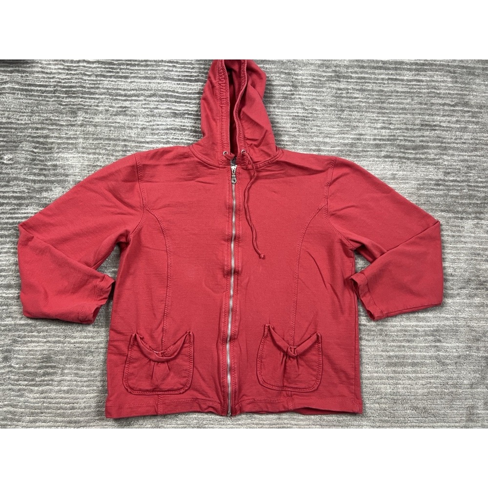 Allyson Whitmore Sport Hoodie Womens Small‎ Pink 100% Cotton Full Zip